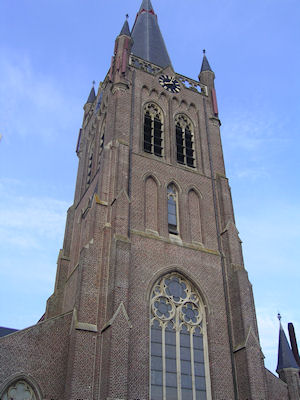De kerk in Jabbeke